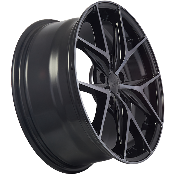 Wheels ELEGANTE 17x7.5 5x114.3 Noir lustré - Façade machinée - Fini foncé — 2