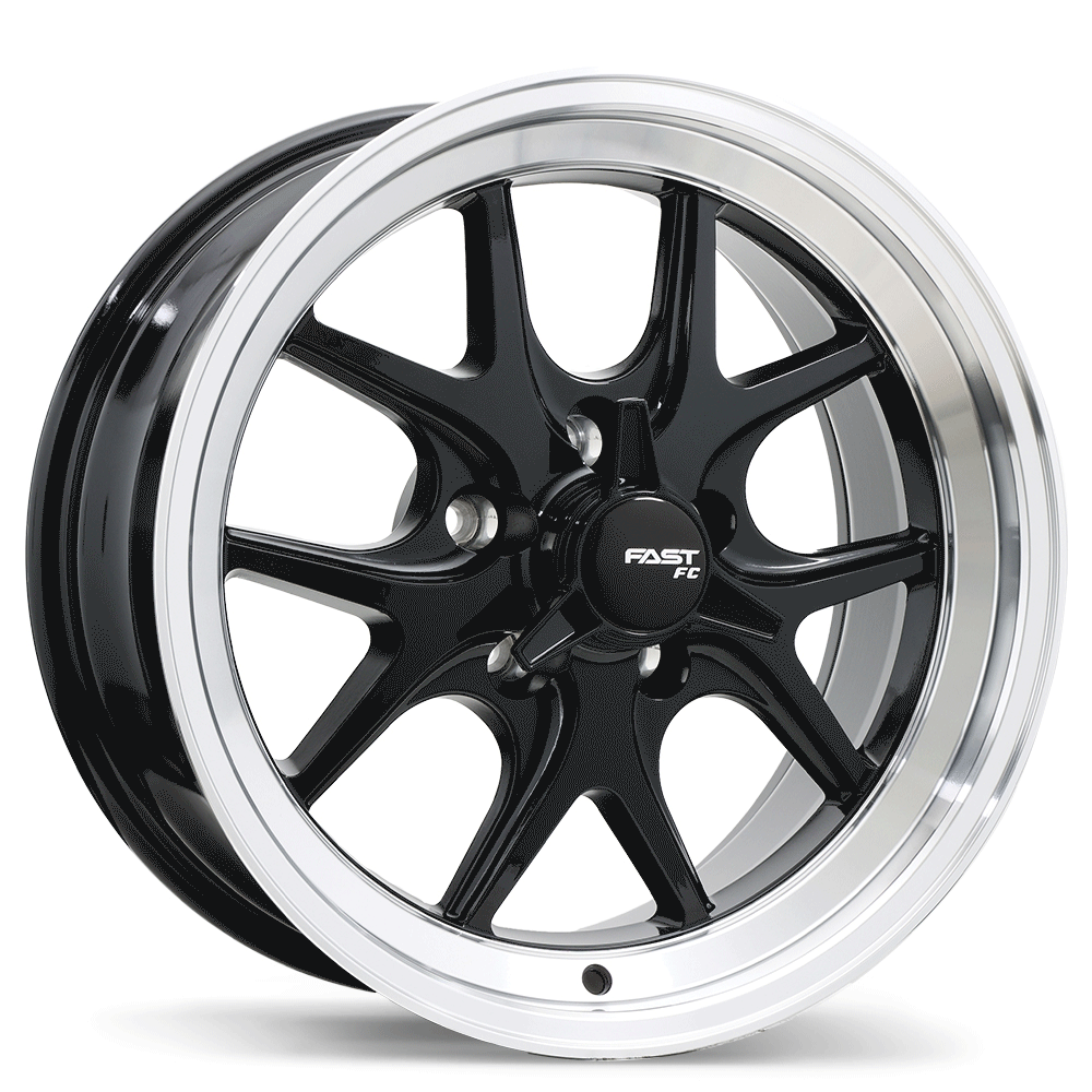 Fast Wheels FC04V 18x8.0" 5x114.3 Gloss Black with Machined Lip