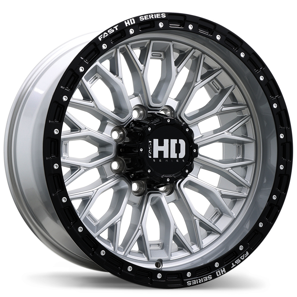 Fast HD Muramasa 20x10.0" 8x165.1 Gloss Silver with Black Lip