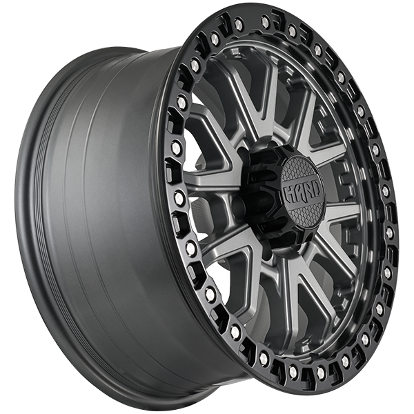 Hard DUNE 18x8.5 6x135 Gris Satin - Contour noir — 2