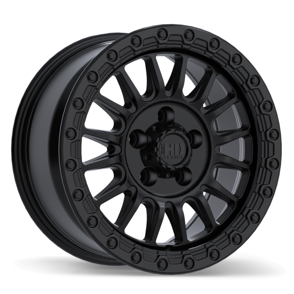 Fast HD Surge 17x8.5" 5x127 Satin Black with Gloss Black Lip