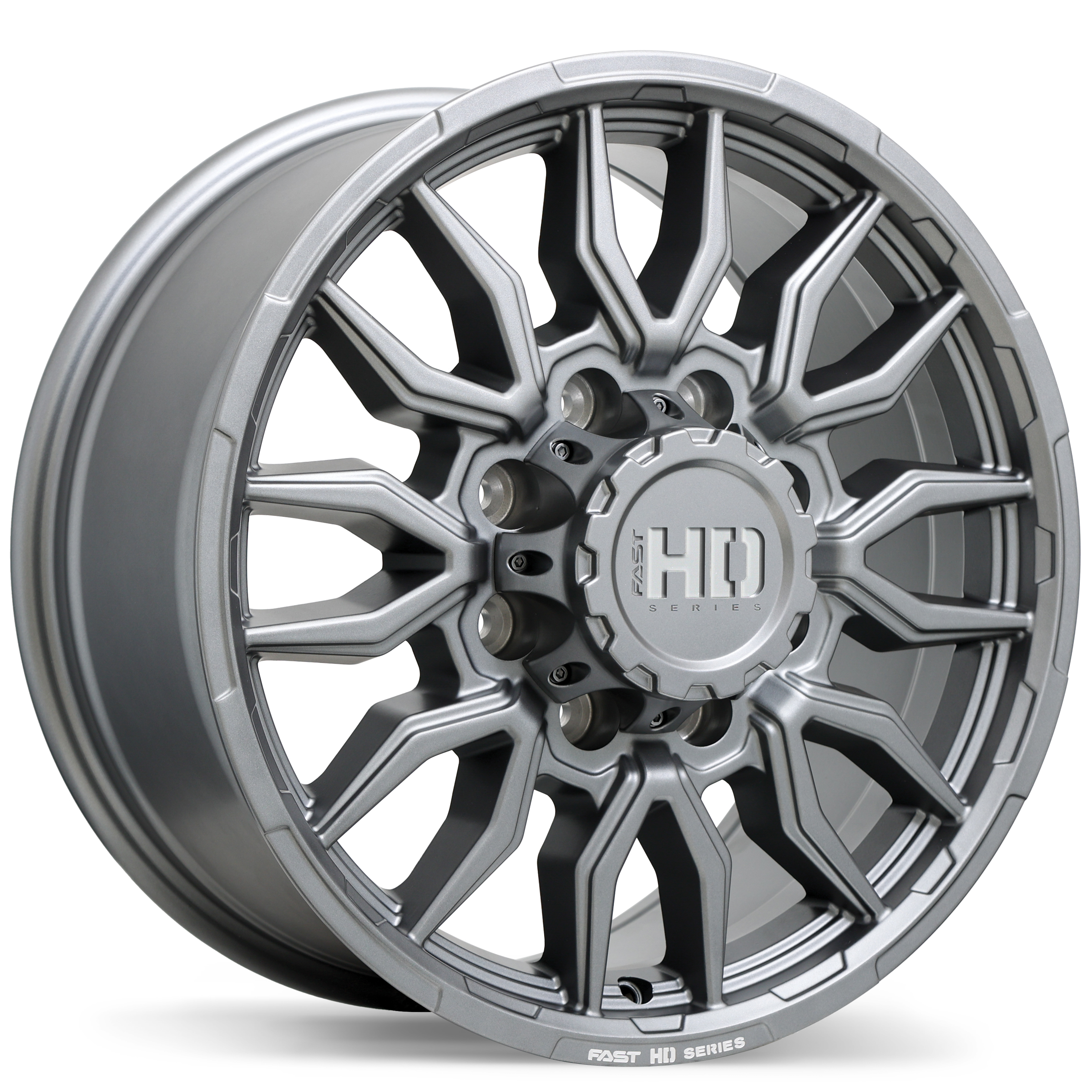 Fast HD Grit 18x8.5" 8x165.1 Satin Gunmetal with Milling