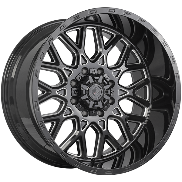 Forged Offroad XR109 22x12 22x12/6x135/6x139.7 Noir lustré - Rebord usiné