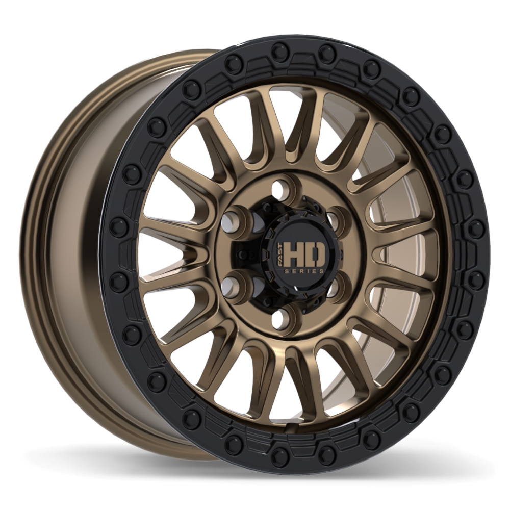 Fast HD Surge 18x8.5" 6x139.7 Satin Bronze with Gloss Black Lip