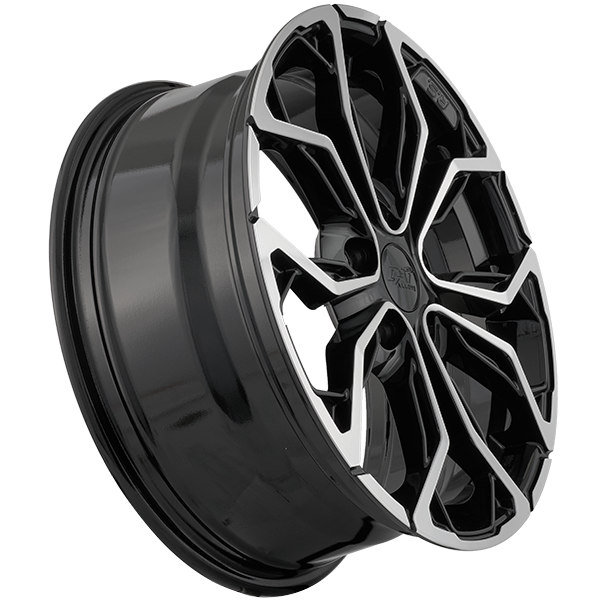 Wheels MUSE 17x7.0 5x100 Noir lustré - Façade machinée — 2