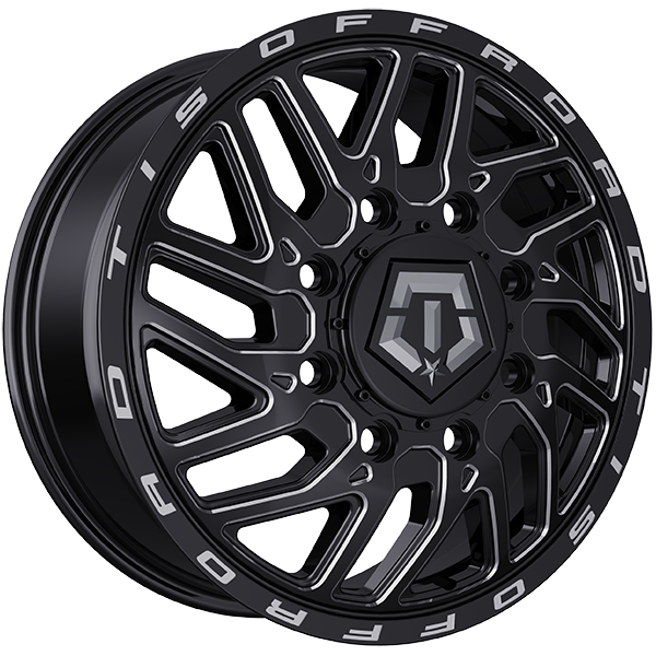 TIS Wheels 544 20x8.2 8x165.1 Noir lustré - Rebord usiné
