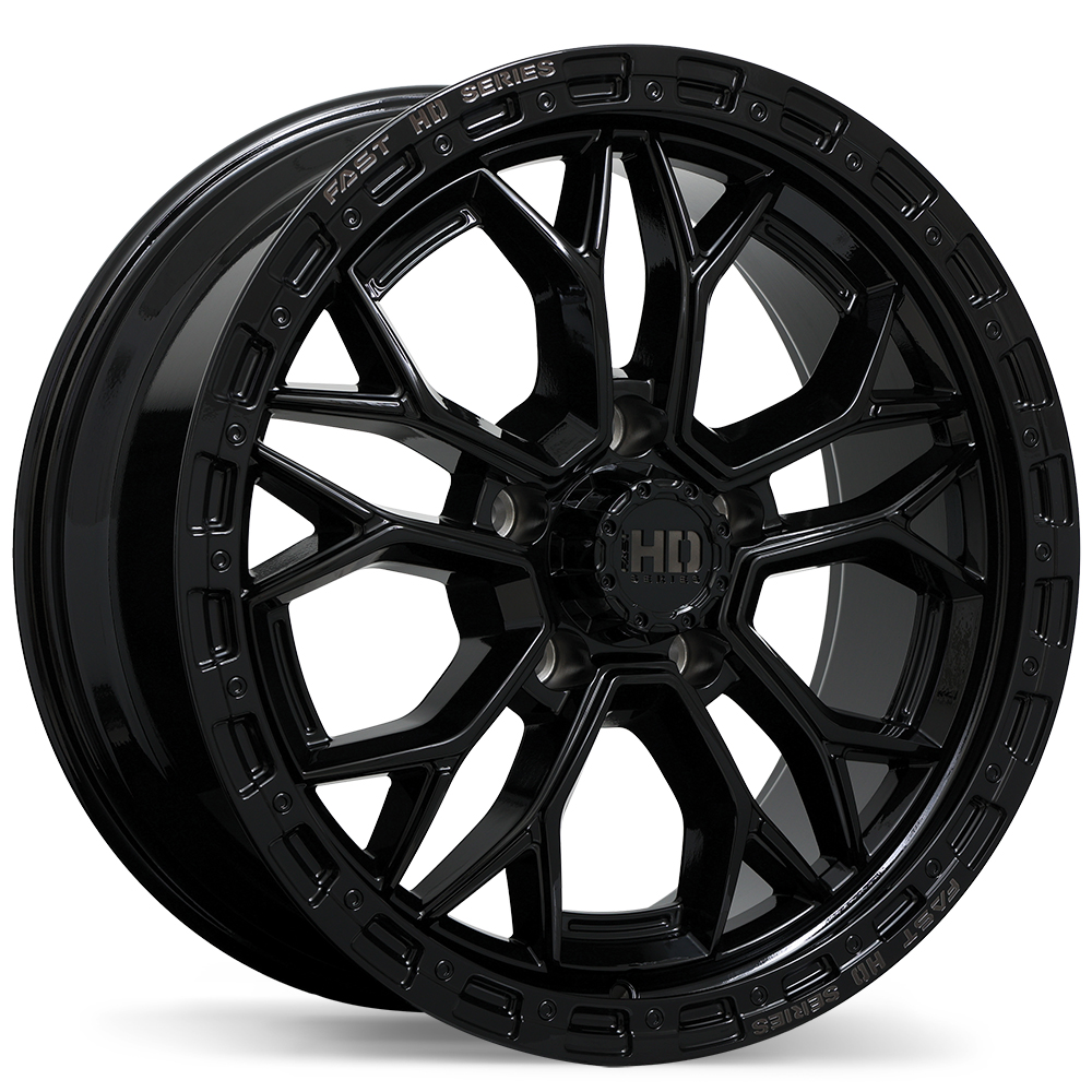 Fast HD Muramasa 20x9.0" 5x139.7 Gloss Black with Grey Milling