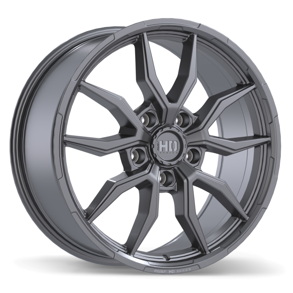 Fast HD Grit 20x9.0" 5x127 Satin Gunmetal with Milling