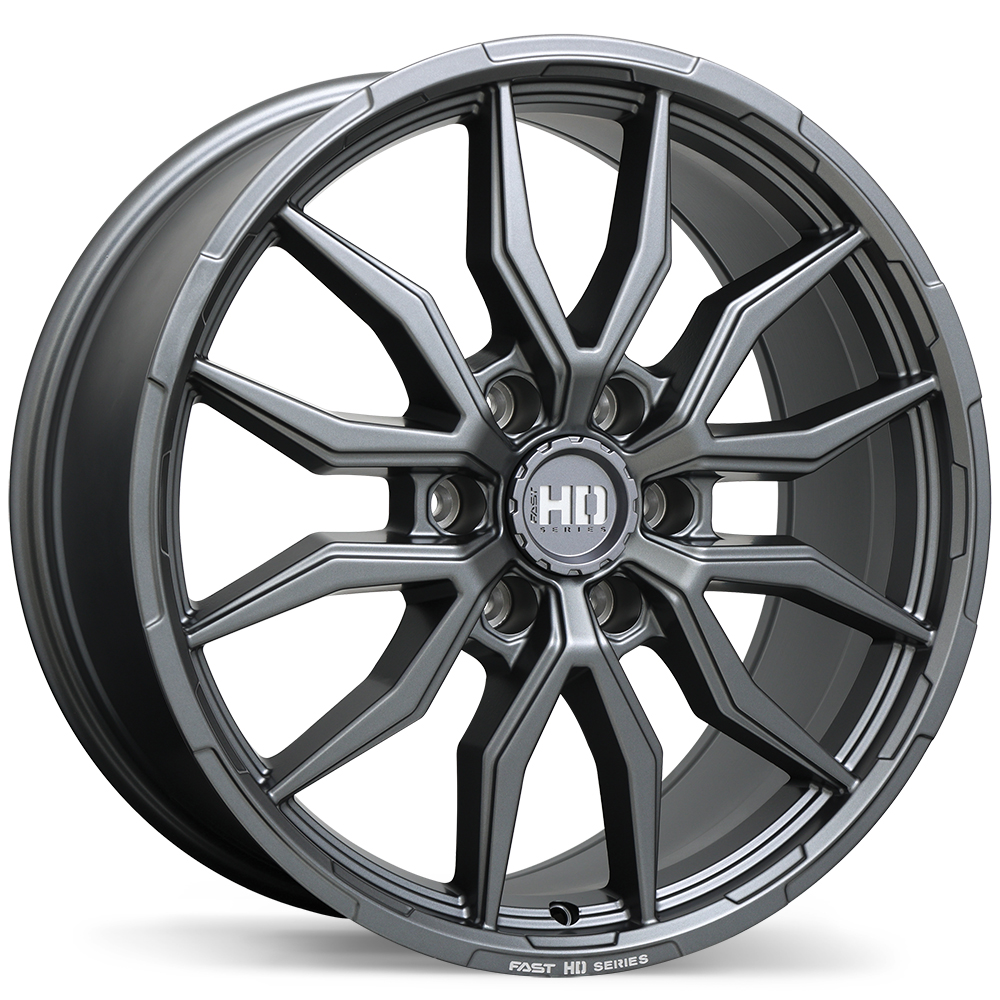 Fast HD Grit 18x8.5" 6x135 Satin Gunmetal with Milling