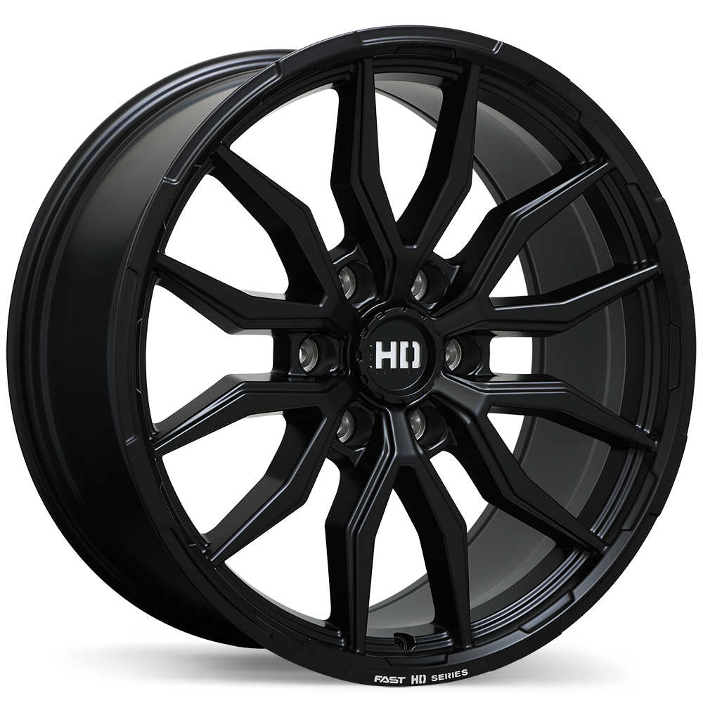 Fast HD Grit 20x9.0" 6x139.7 Satin Black with Milling