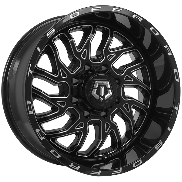 TIS Wheels 544 20x10.0 20x10.0/8x165.1 Noir lustré - Rebord usiné