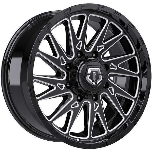 TIS Wheels 547 22x10.0 22x10.0/8x180 Noir lustré - Rebord usiné