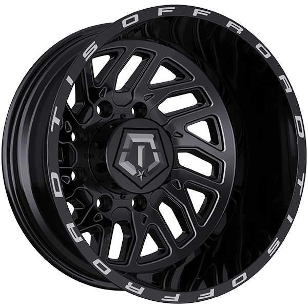 TIS Wheels 544 22x8.25 8x210 Noir lustré - Rebord usiné