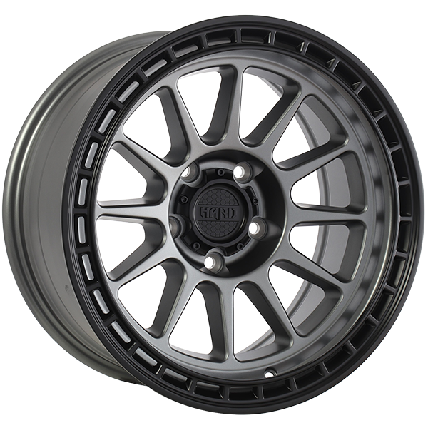 Hard MOJAVE 17x8.5 5x127 Gris Satin - Contour noir