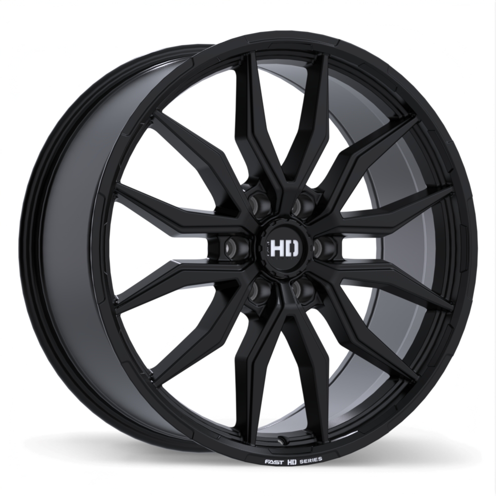 Fast HD Grit 22x9.5" 6x135 Satin Black with Milling
